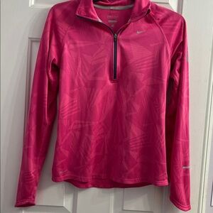Nike Element Pink Patterned Quarter Zip
